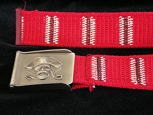 Red Belt with Pirate Buckle