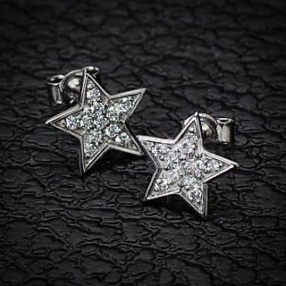 Silver Stars Studs