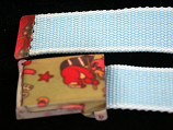 Webbing belt,baby blue with cartoon buckle