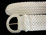 White Weaved Belt