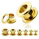 Gold Plated Screw Fit Tunnel 2GA